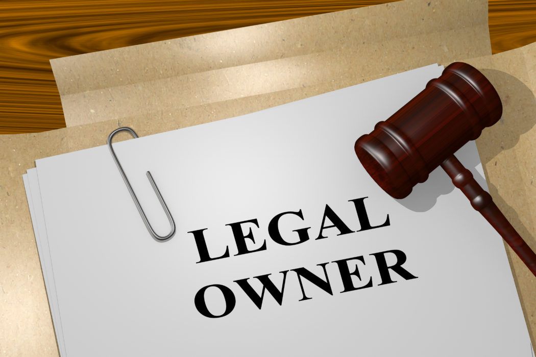 legal owner document and gavel