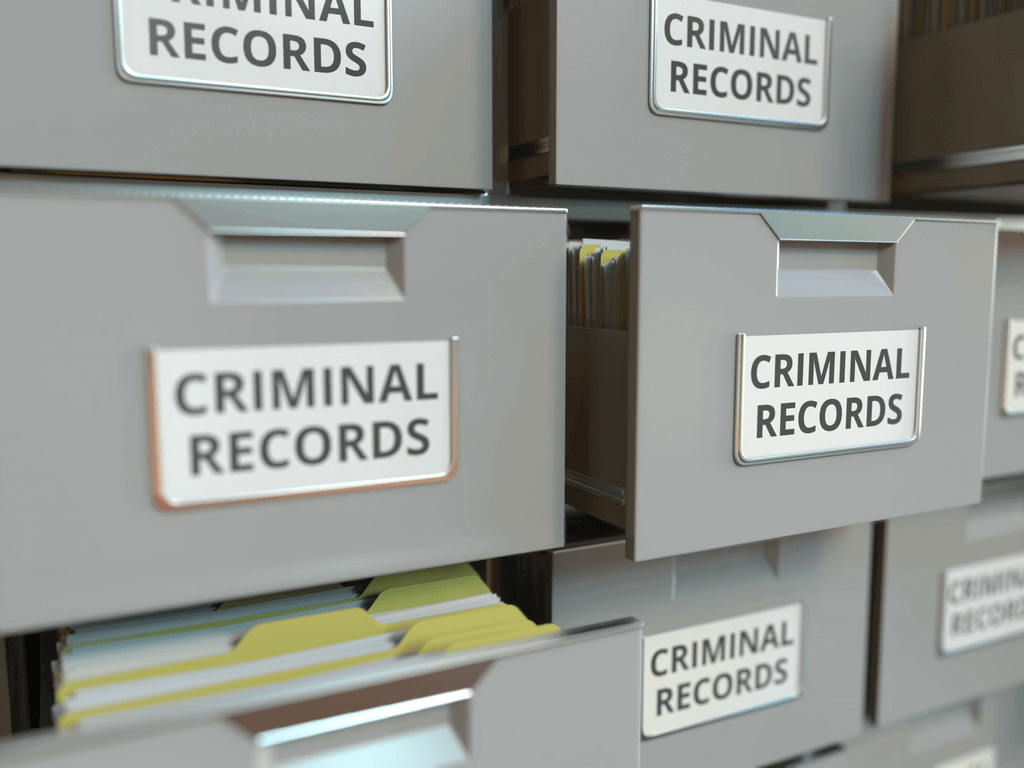 stacks of criminal records